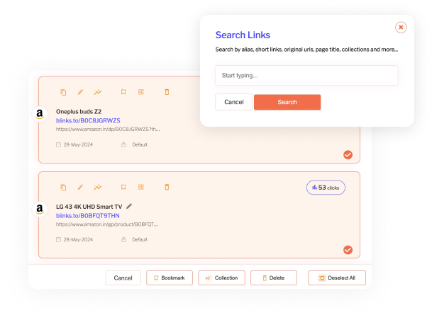 Link management in Quic.ly